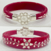 99.5 Pure Silver Floral Bracelet Pola (Single) Size-28
