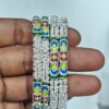 92.5 Pure Silver MultiColor Sleek Monipuri Bala (Pair)