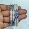 92.5 Pure Silver MultiColor Sleek Monipuri Bala (Pair)