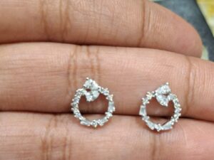 92.5 Pure Silver Circle Stone Tops