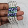 92.5 Pure Silver Multicolor Beki Monipuri Bala (Pair)