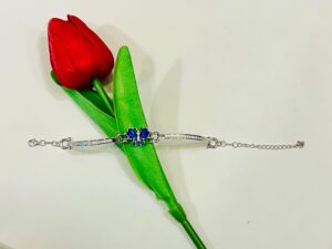 92.5 Pure Silver Blue Butterfly Bracelet