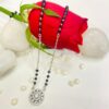 92.5 pure Silver Stony Circular Pendant Mangalsutra
