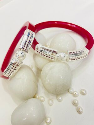 92.5 Pure Silver Admira Red Bracelet Pola (Single)