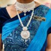 92.5 pure Silver minekari designer choker cum necklace (no ear ring)