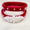 99.5 Pure Silver Original Shankha Mukh Noksha Bracelet Pola (Pair)