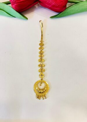 Gold Replica Flower Shape Tikli