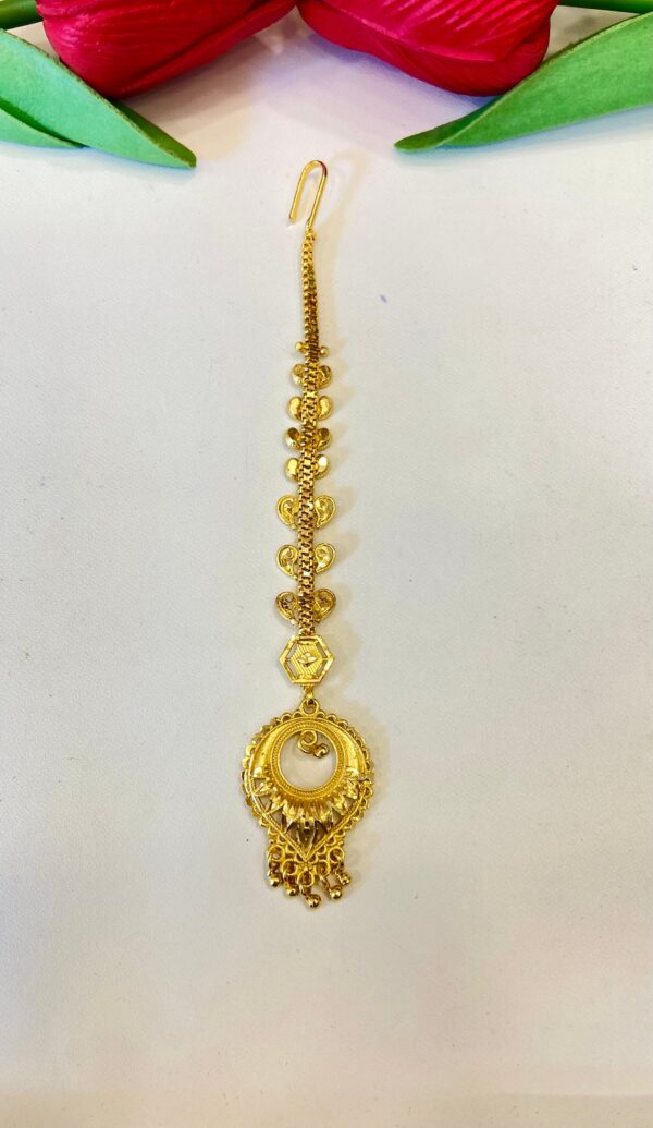 Gold Replica Circle Drop Shape Tikli