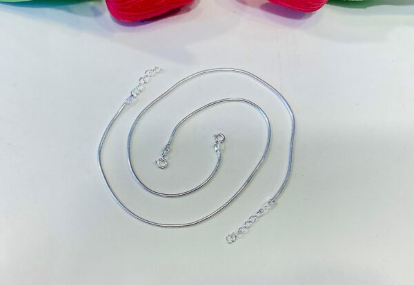 92.5 Hallmark Silver Plain Chain Payal