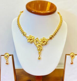 Peacock Flower Design Necklace