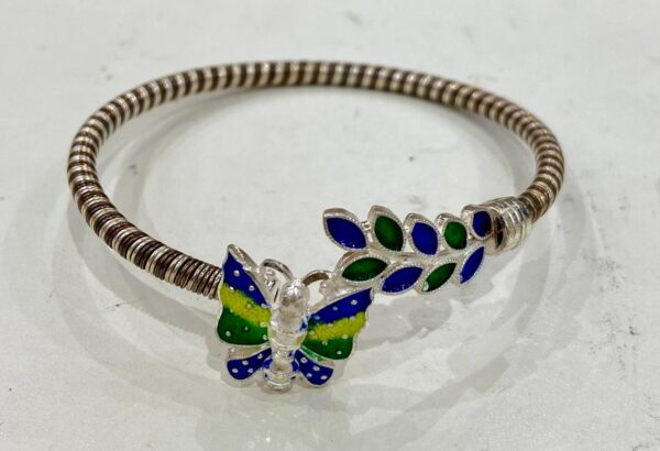 3 Dhatu Butterfly Leaf Minakari Noya (Size-24)