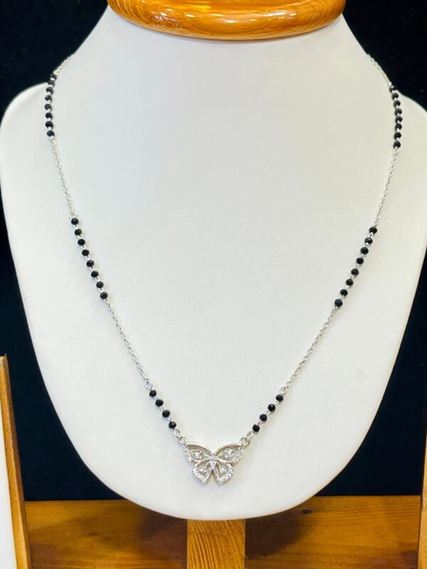 92.5 Pure Silver Butterfly Mangalsutra