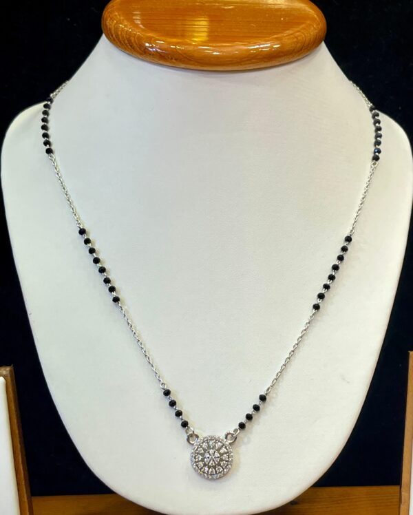 92.5 Pure Silver Round Shape Mangalsutra