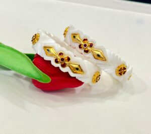 Minakari Flower Sankha