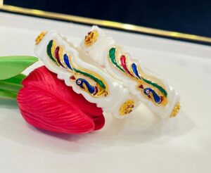 Minakari Peacock Sankha