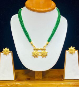 Star Flower Pendant With Ear Top