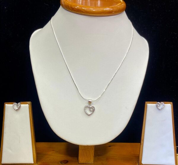 92.5 Pure Silver Love Pendant With Tops (Without Chain)