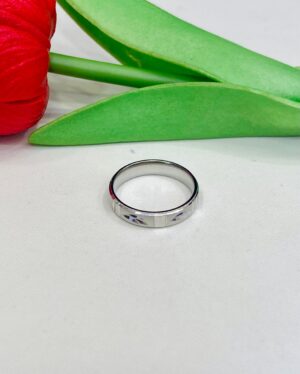 92.5 Silver Leaf Deagin Thumb Ring (Size-12)