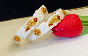 Fish Flower Designe Minekari Sankha