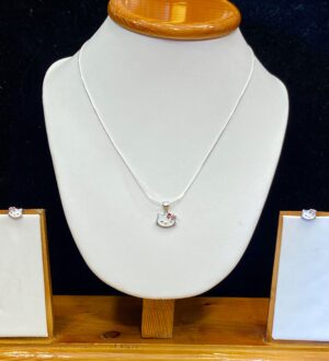 92.5 Pure Silver Stylish Kitty Pendant With Tops (Without Chain)