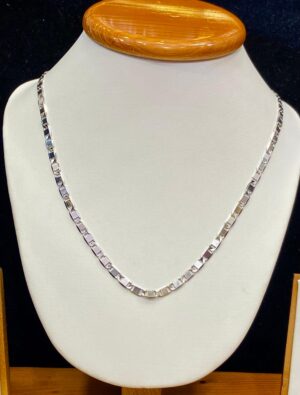 92.5 Pure Silver Square Paat Gents Chain