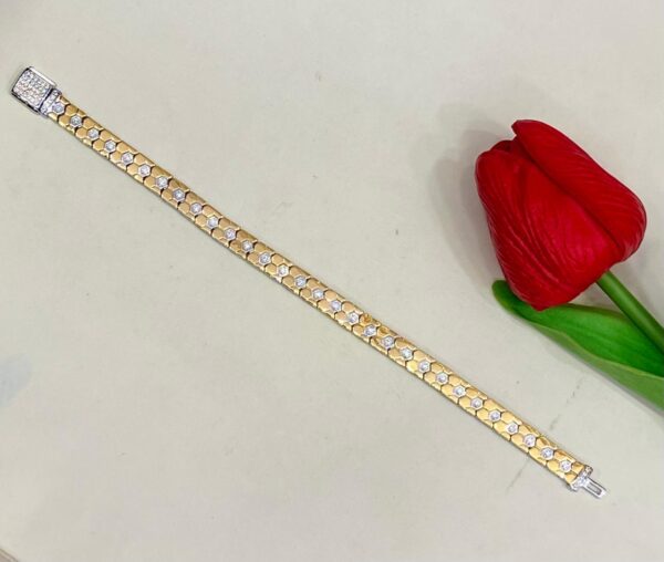 92.5 Pure Silver Gold Plated Chain Bracelet