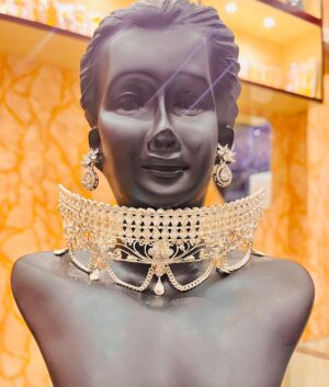 92.5 Pure Silver Shabeki Design Choker (CN29)