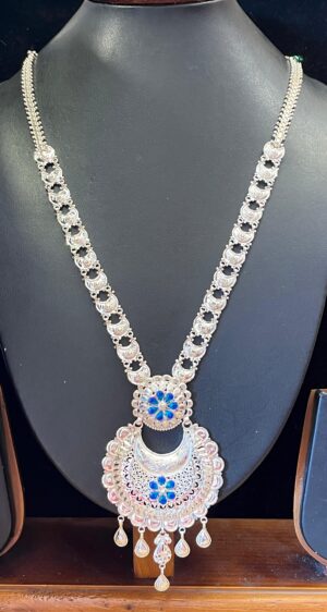92.5 Pure Silver Half Moon Shape Minakari Sitahar
