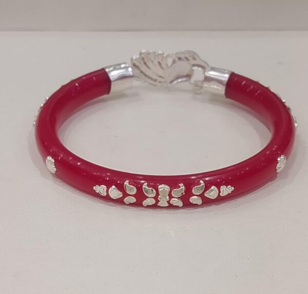 92.5 Pure Silver Peacock Shape Kolka Bracelet Pola (Single)