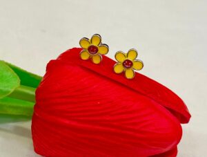 WhatsApp Image 2025-10-29 at 12.29.39 PM 92.5 Pure Silver Yellow Red Flower Ear Tops