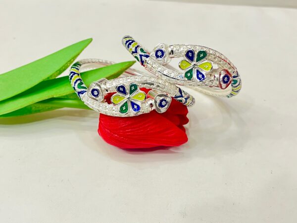 WhatsApp Image 2025-11-08 at 5.22.40 PM 92.5 Pure Silver Beki Floral Mukh Monipuri Bala (CN 50)