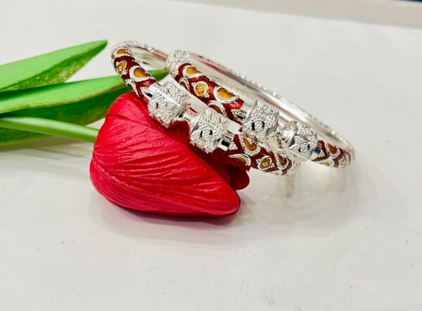 WhatsApp Image 2025-11-08 at 5.24.54 PM 92.5 Pure Silver RedYellow DiamondGlassMukh Monipuri (CN 45)