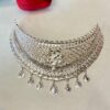 92.5 Pure Silver Flower Naksha Bridal Choker (CN28)