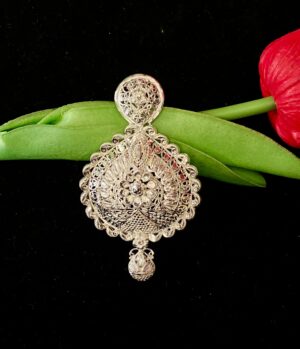 WhatsApp Image 2025-11-11 at 2.59.48 PM 92.5 Pure Silver Drop Shape Kolka Design Pendant (CN 9)