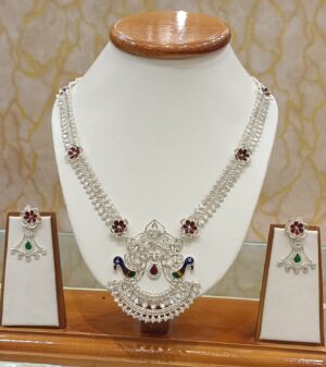 92.5 Pure Silver Peacock Design Minakari Sitahar (CN35)