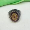 92.5 Silver Deep Brown Stone Antique Finger Ring (Size-22) (CN 14)