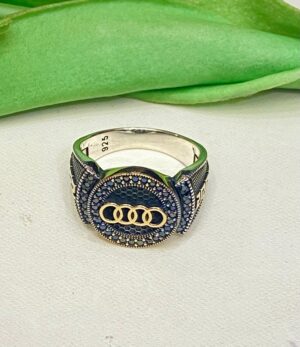 WhatsApp Image 2025-11-19 at 6.00.37 PM 92.5 Silver Round Shape Blue Antique Finger Ring (Size-23) (CN 8)
