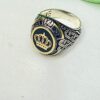 WhatsApp Image 2025-11-19 at 6.03.06 PM 92.5 Silver Crown Shape Blue Antique Finger Ring (Size-19) (CN 13)