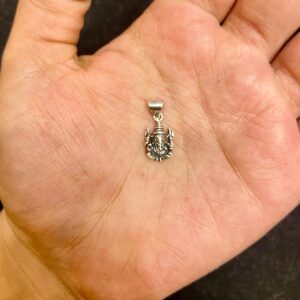 92.5 Pure Silver Cute Ganesh Pendant (without chain)
