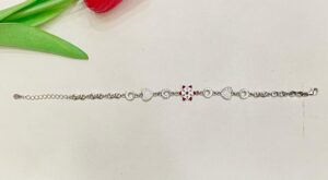 WhatsApp Image 2025-11-19 at 7.15.52 PM 92.5 Pure Silver Heart Shape Flower Design Bracelet (CN 8)