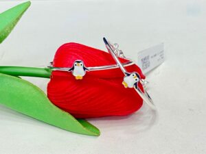 92.5 Pure Silver Penguin Design Baby Bangles (CN 12)