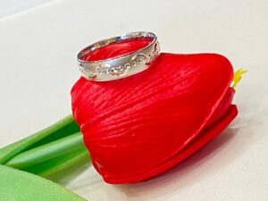 92.5 Silver Dot Shape Thumb Ring (Size-27)