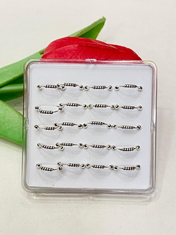 WhatsApp Image 2025-11-22 at 3.53.40 PM 92.5 Hallmark Silver Ball Design Nose Ring (Single)