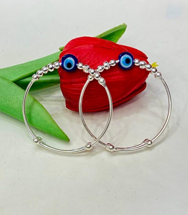WhatsApp Image 2025-11-22 at 4.01.02 PM 92.5 Pure Silver Evel Eye Baby Bangles (CN 11/ 125)