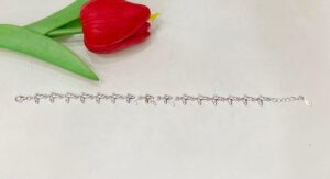 92.5 Pure Silver Butterfly Design Bracelet (CN 7)