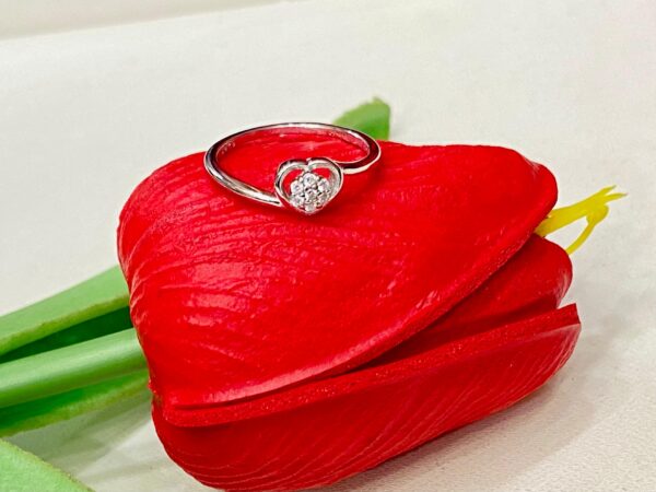 WhatsApp Image 2025-11-22 at 6.02.59 PM 92.5 Silver Flower Heart Shape Finger Ring (Size-8)