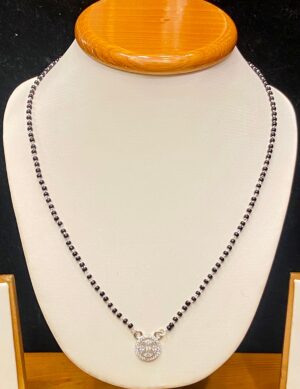 WhatsApp Image 2025-11-24 at 4.29.32 PM 92.5 Pure Silver Floral Shape Stone Circle Mangalsutra