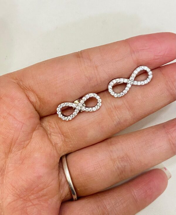 WhatsApp Image 2025-11-24 at 4.46.23 PM 92.5 Pure Silver Medium Infinity Shape Ear Tops