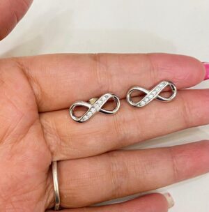 WhatsApp Image 2025-11-24 at 4.49.37 PM 92.5 Pure Silver White Stone Infinity Ear Tops
