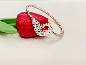 WhatsApp Image 2025-11-24 at 5.17.10 PM 92.5 Pure Silver Beautiful Peacock Design 3 Dhatu Noya (Size-28) (CN 9)